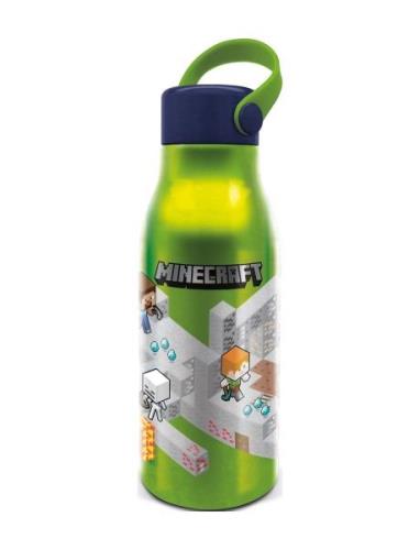 Minecraft Flexi Handle Aluminum Bottle, 760 Ml Home Meal Time Green Mi...