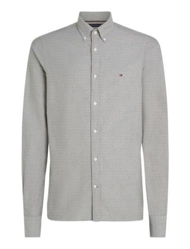 Oxford Dobby Sf Shirt Tops Shirts Casual Grey Tommy Hilfiger