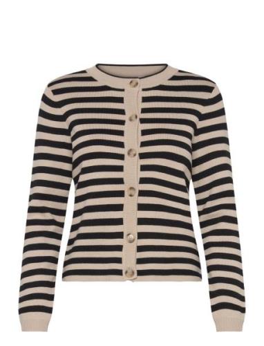 Objester Sli L/S Knit Cardigan Noos Tops Knitwear Cardigans Beige Obje...