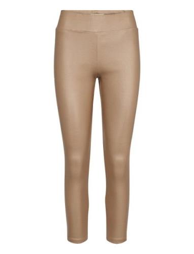 Sc-Pam Bottoms Trousers Leather Leggings-Bukser Beige Soyaconcept