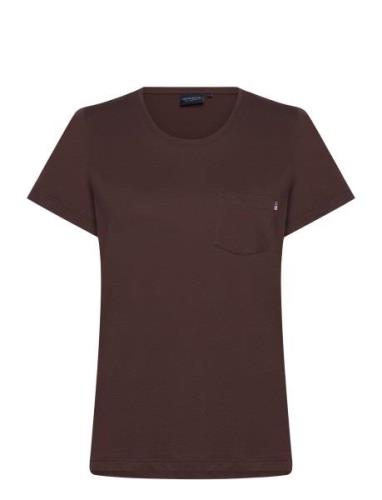 Ashley Jersey Tee Tops T-shirts & Tops Short-sleeved Brown Lexington C...