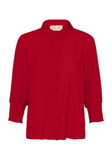 Nolacr Shirt Tops Shirts Long-sleeved Red Cream