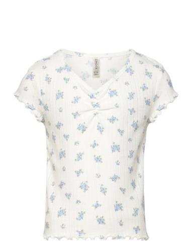 Top V Neck Pointelle Pyjamas Sett White Lindex