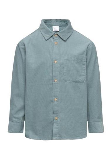 Shirt Babycord Tops Shirts Long-sleeved Shirts Green Lindex