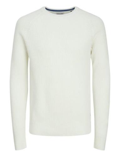 Jjpannel Knit Crew Neck Aw24 Tops Knitwear Round Necks White Jack & J ...