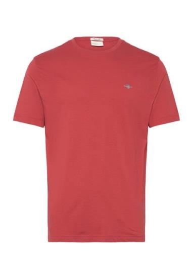 Reg Shield Ss T-Shirt Tops T-shirts Short-sleeved Red GANT