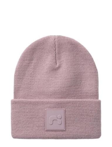 Nmnmalik Knit Beanie Badge Accessories Headwear Hats Beanie Pink Name ...