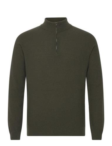 Gunvald Tops Knitwear Half Zip Jumpers Green SIR Of Sweden