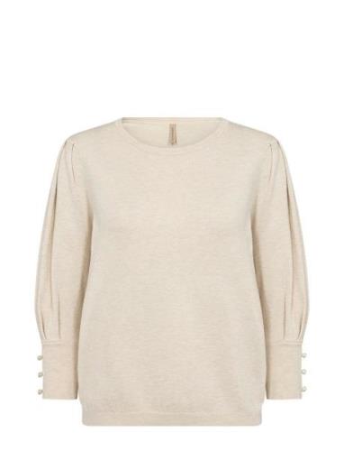 Sc-Dollie Tops Knitwear Jumpers Beige Soyaconcept