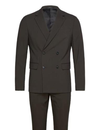 Plain Db Mens Suit Dress Khaki Green Lindbergh