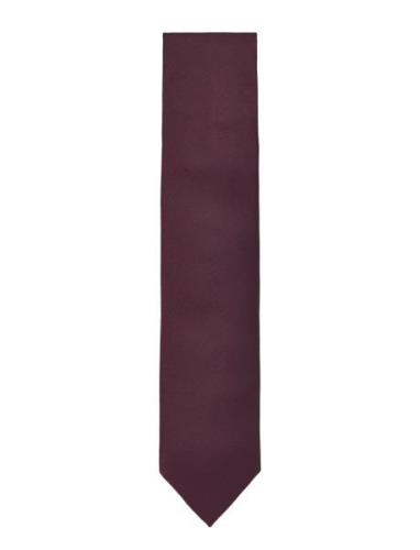 Polyester Tie 7 Cm Slips Burgundy Lindbergh Black