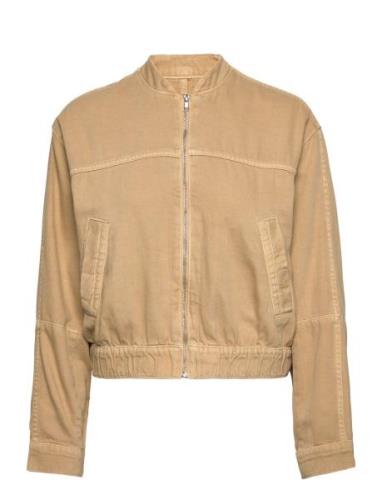 Denim Bomber Jacket Bomberjakke Beige Mango