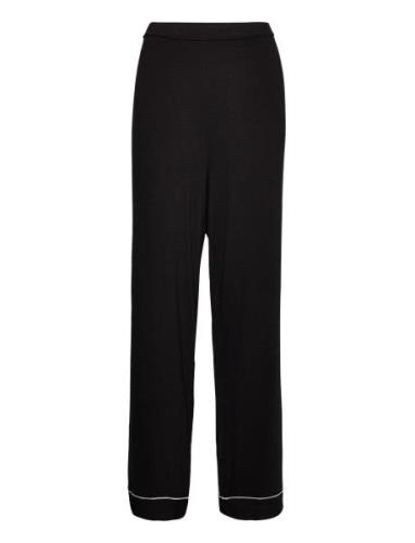 Pyjama Trousers Viscose Piping Pyjamasbukser Pysjbukser Black Lindex