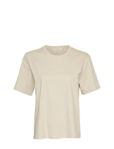 Mschmelea Icon Tee Tops T-shirts & Tops Short-sleeved Beige MSCH Copen...