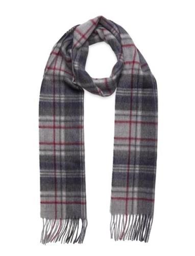 Barbour New Check Scar Accessories Scarves Winter Scarves Grey Barbour