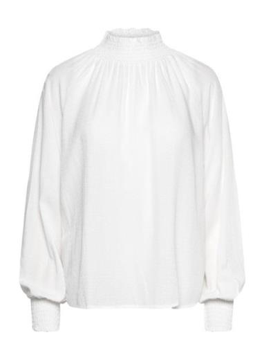 Mschderya Lania Top Tops Blouses Long-sleeved White MSCH Copenhagen