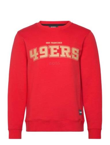 Watt_Nfl Tops Sweat-shirts & Hoodies Sweat-shirts Red BOSS