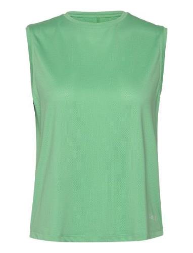 Laser Mesh Muscle Tank Sport T-shirts & Tops Sleeveless Green Casall