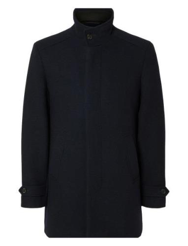 Slhnew Reuben Coat Noos Tynn Kåpe Navy Selected Homme