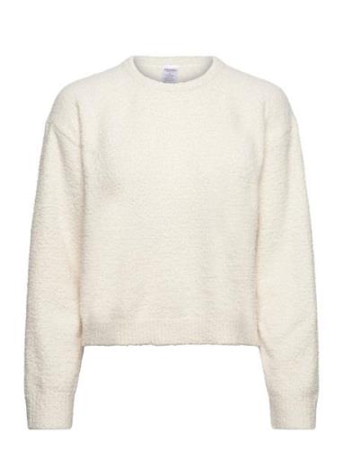 Crew Pullover Tops Knitwear Jumpers Cream Calvin Klein