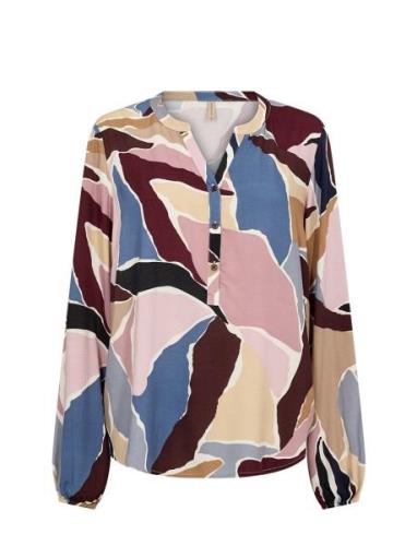 Sc-Ilana Tops Blouses Long-sleeved Multi/patterned Soyaconcept