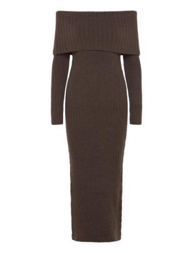 Leilani Knitted Dress Dresses Knitted Dresses Brown Twist & Tango