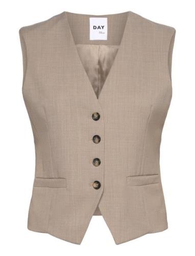 Dacy - Classic Wool Blend Vest Beige Day Birger Et Mikkelsen