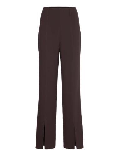 Whisper Front Split Trouser Bottoms Trousers Straight Leg Brown French...