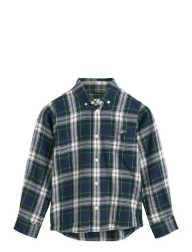 Checked Flannel Bd Shirt Tops Shirts Long-sleeved Shirts Navy GANT