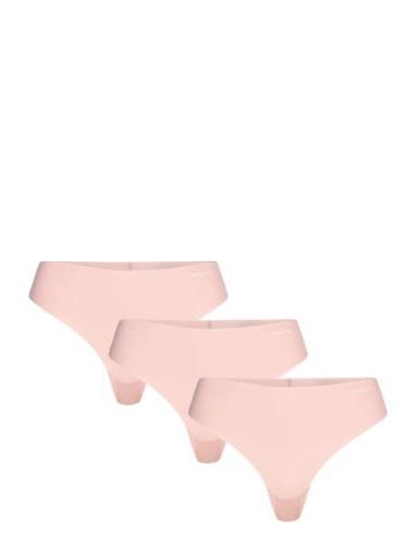 Thong 3Pk Stringtruse Undertøy Pink Calvin Klein