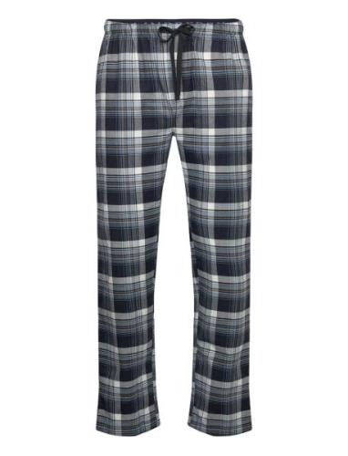 Checked Brushed Pyjama Pants Joggebukser Blue Lindbergh